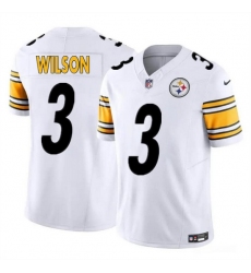 Men Pittsburgh Steelers 3 Russell Wilson White F U S E  Vapor Untouchable Limited Stitched Jersey