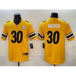 Men Pittsburgh Steelers 30 Jaylen Warren Gold Vapor Untouchable Limited Stitched Jersey