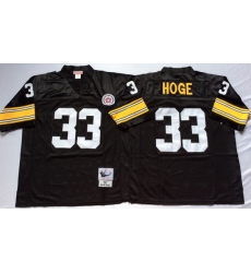 Men Pittsburgh Steelers 33 Merril Hoge Black M&N Throwback Jersey