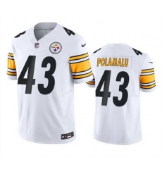 Men Pittsburgh Steelers 43 Troy Polamalu White 2023 F U S E  Vapor Untouchable Color Rish Limited Football Stitched Jersey