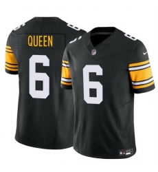 Men Pittsburgh Steelers 6 Patrick Queen Black 2023 F U S E  Vapor Untouchable Limited Football Stitched Jersey