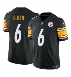 Men Pittsburgh Steelers 6 Patrick Queen Black F U S E  Vapor Untouchable Limited Football Stitched Jersey