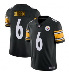 Men Pittsburgh Steelers 6 Patrick Queen Black Vapor Untouchable Limited Football Stitched Jersey
