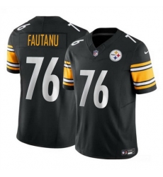 Men Pittsburgh Steelers 76 Troy Fautanu Black 2024 Draft F U S E  Vapor Untouchable Limited Stitched Jersey