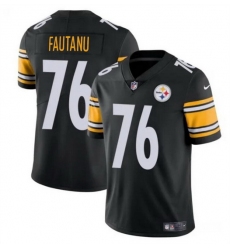 Men Pittsburgh Steelers 76 Troy Fautanu Black Vapor Untouchable Limited Stitched Jersey