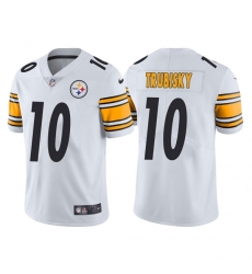 Men's Pittsburgh Steelers #10 Mitchell Trubisky White Vapor Untouchable Limited Stitched Jersey