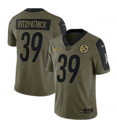 Men's Pittsburgh Steelers Minkah Fitzpatrick Nike Olive 2021 Salute To Service Limited Player Jersey