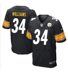 New Pittsburgh Steelers #34 DeAngelo Williams Black Team Color Mens Stitched NFL Elite Jersey