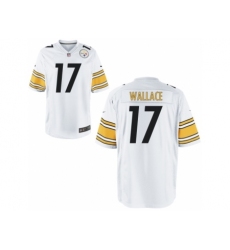 Nike Pittsburgh Steelers 17 Mike Wallace White Game NFL Jersey