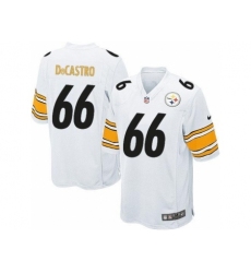 Nike Pittsburgh Steelers 66 David DeCastro White Elite NFL Jersey