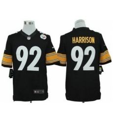 Nike Pittsburgh Steelers 92 James Harrison Black Limited NFL Jersey