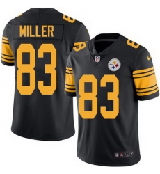 Nike Steelers #83 Heath Miller Black Mens Stitched NFL Limited Rush Jersey