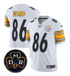 Nike Steelers #86 Hines Ward White Mens NFL Vapor Untouchable Limited Stitched With MDR Dan Rooney Patch Jersey