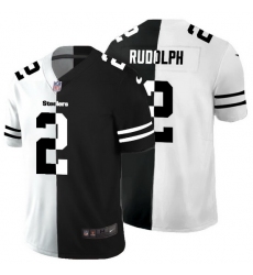 Pittsburgh Steelers 2 Mason Rudolph Men Black V White Peace Split Nike Vapor Untouchable Limited NFL Jersey
