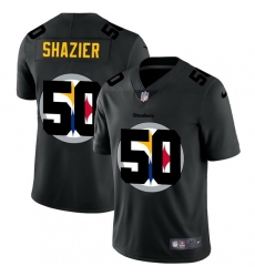 Pittsburgh Steelers 50 Ryan Shazier Men Nike Team Logo Dual Overlap Limited NFL Jersey Black