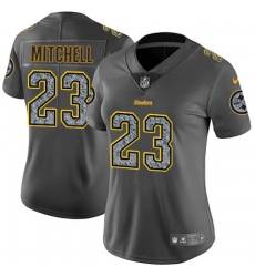 Nike Steelers #23 Mike Mitchell Gray Static Womens NFL Vapor Untouchable Game Jersey
