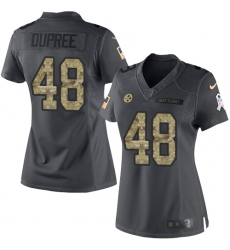 Nike Steelers #48 Bud Dupree Black Womens Stitched NFL Limited 2016 Salute to Service Jersey
