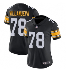 Nike Steelers #78 Alejandro Villanueva Black Alternate Womens Stitched NFL Vapor Untouchable Limited Jersey