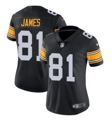 Nike Steelers #81 Jesse James Black Alternate Womens Stitched NFL Vapor Untouchable Limited Jersey