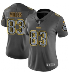Nike Steelers #83 Heath Miller Gray Static Womens NFL Vapor Untouchable Game Jersey