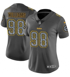 Nike Steelers #98 Vince Williams Gray Static Womens NFL Vapor Untouchable Game Jersey