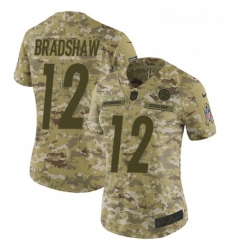 Womens Nike Pittsburgh Steelers 12 Terry Bradshaw Limited Camo 2018 Salute to Service NFL Jersey