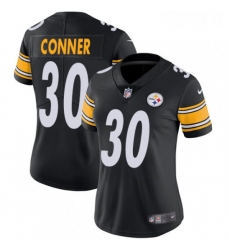 Womens Nike Pittsburgh Steelers 30 James Conner Black Team Color Vapor Untouchable Limited Player NFL Jersey