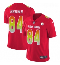 Womens Nike Pittsburgh Steelers 84 Antonio Brown Limited Red 2018 Pro Bowl NFL Jersey
