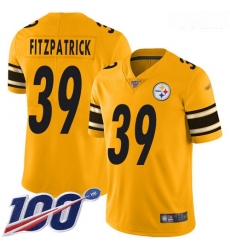 Steelers #39 Minkah Fitzpatrick Gold Youth Stitched Football Limited Inverted Legend 100th Season Jersey
