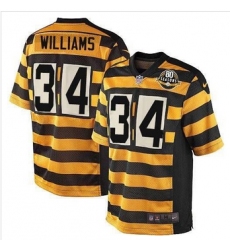 Youth New Steelers #34 DeAngelo Williams Black Yellow Alternate Stitched NFL Elite Jersey