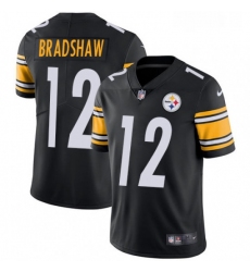 Youth Nike Pittsburgh Steelers 12 Terry Bradshaw Black Team Color Vapor Untouchable Limited Player NFL Jersey