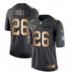 Youth Nike Pittsburgh Steelers 26 LeVeon Bell Limited BlackGold Salute to Service NFL Jersey