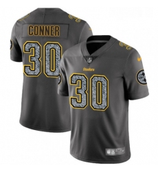 Youth Nike Pittsburgh Steelers 30 James Conner Gray Static Vapor Untouchable Limited NFL Jersey