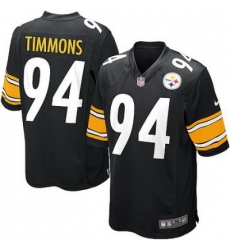 Youth Nike Pittsburgh Steelers 94# Lawrence Timmons Black Color Jersey