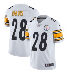 Youth Nike Steelers #28 Sean Davis White Stitched NFL Vapor Untouchable Limited Jersey