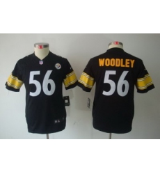 Youth Nike Youth Pittsburgh Steelers #56 Lamarr Woodley Black Limited Jerseys