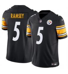 Youth Pittsburgh Steelers 5 Jalen Ramsey Black 2023 F U S E  Vapor Untouchable Limited Stitched Football Jersey