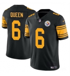 Youth Pittsburgh Steelers 6 Patrick Queen Black Color Rush Limited Stitched Football Jersey