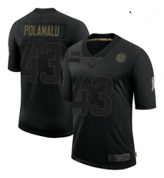 Youth Pittsburgh Steelers Troy Polamalu Black Limited 2020 Salute To Service Jersey