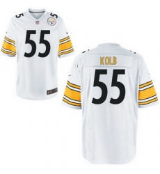 Youth Steelers #55 John kolb White Home Game Stitched Jersey
