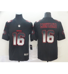 49ers 16 Joe Montana Black Arch Smoke Vapor Untouchable Limited Jersey