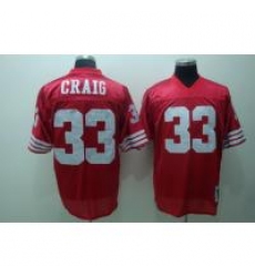 Francisco 49ers 33 Roger Craig Red Jerseys Throwback