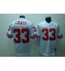 Francisco 49ers 33 Roger Craig white Jerseys Throwback