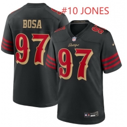 Men San Francisco 49ers 10 Mac Jones Black 2025 F U S E Rivalries Vapor Limited Stitched Football Jersey