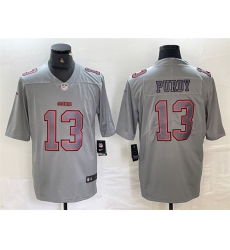 Men San Francisco 49ers 13 Brock Purdy Grey Atmosphere Fashion Stitched Jersey