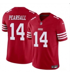 Men San Francisco 49ers 14 Ricky Pearsall Red 2024 Draft F U S E  Vapor Untouchable Limited Stitched Football Jersey