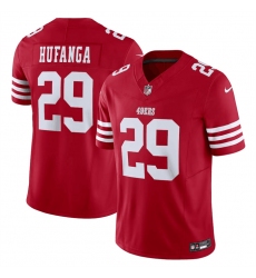Men San Francisco 49ers 29 Talanoa Hufanga Red 2023 F U S E  Vapor Untouchable Limited Stitched Football Jersey