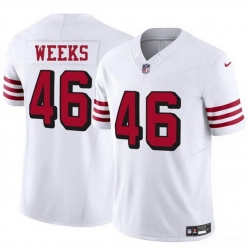 Men San Francisco 49ers 46 Jon Weeks New White 2025 F U S E  Vapor Untouchable Limited Stitched Football Jersey