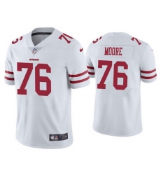 Men San Francisco 49ers 76 Jaylon Moore White Vapor Limited Jersey