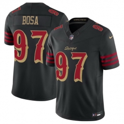 Men San Francisco 49ers 97 Nick Bosa Black 2025 F U S E Rivalries Vapor Limited Stitched Football Jersey